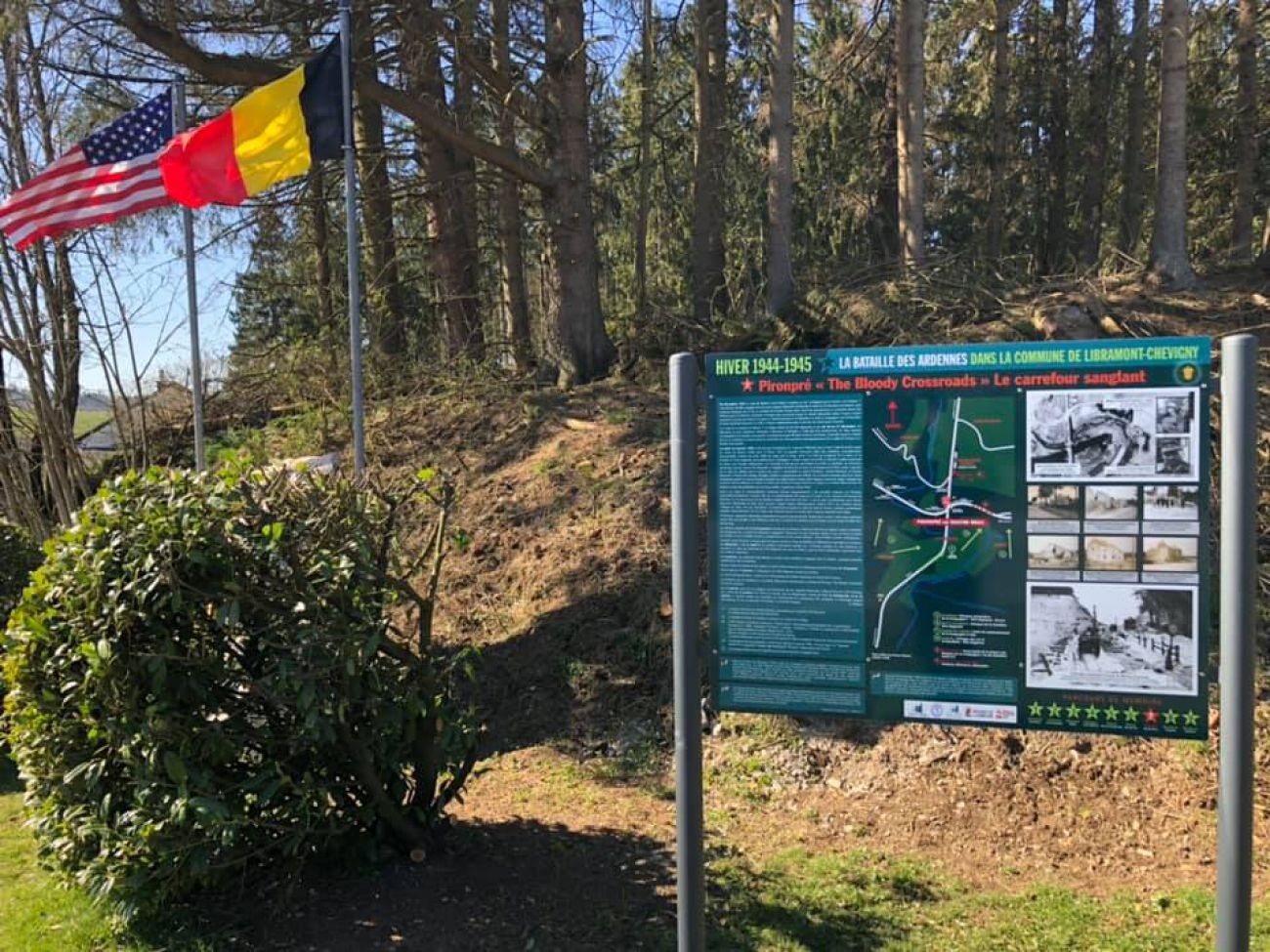 7ème panneau du parcours de mémoire Bataille des Ardennes